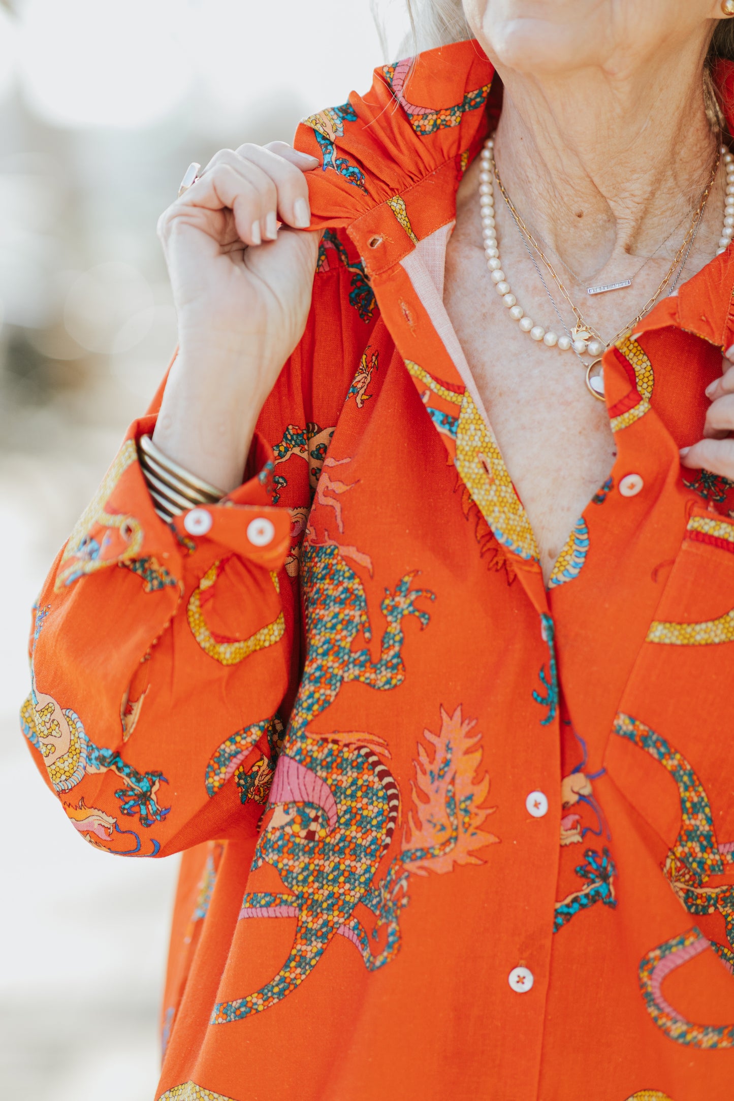 SUN VALLEY DRAGON OVERSIZED TOP