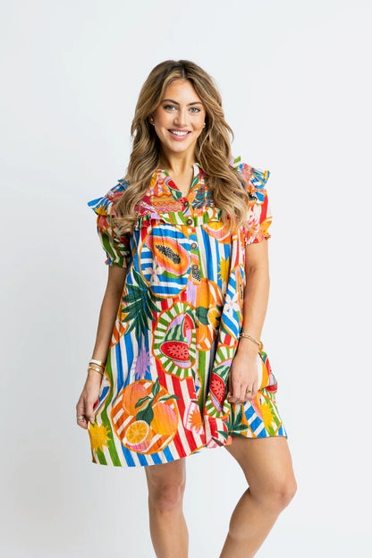 FRUIT COTTON DRESS