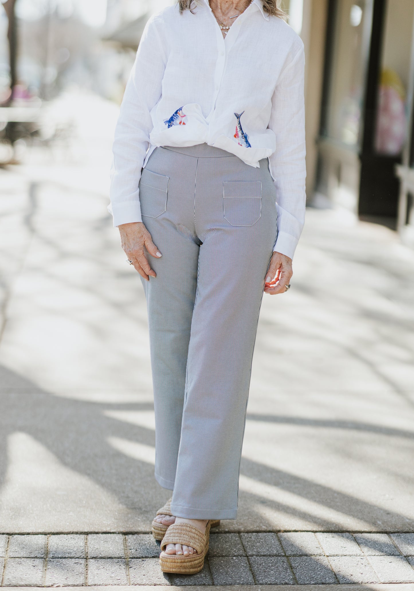 MICRO-HERRINGBONE TROUSERS