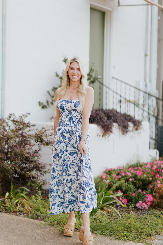 TANELLA BLUE FLORAL DRESS