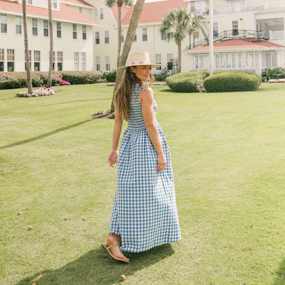 BLUE BAY GINGHAM MARINE DRESS