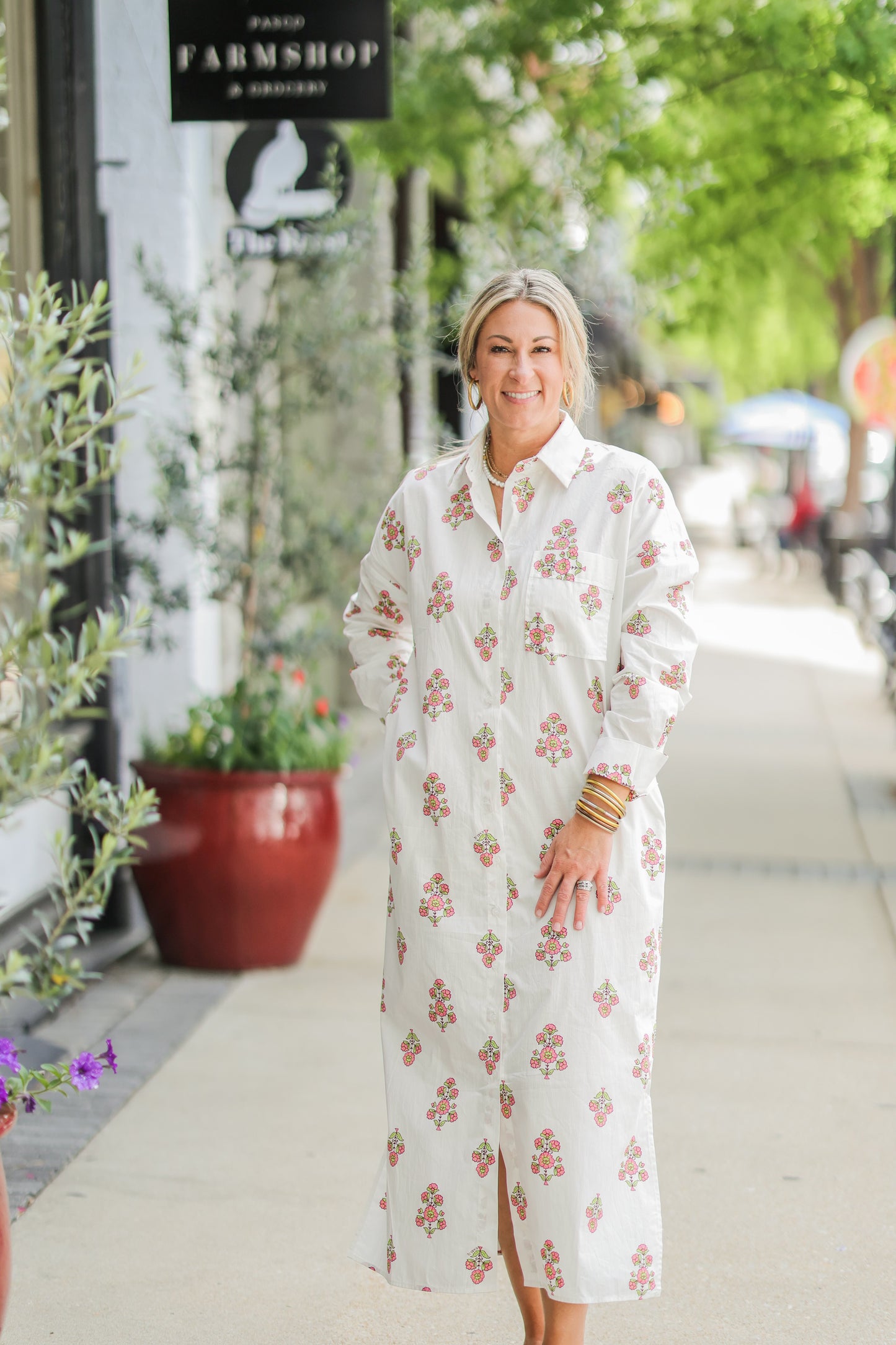 THE ELEVATED POPLIN FLORAL DRESS