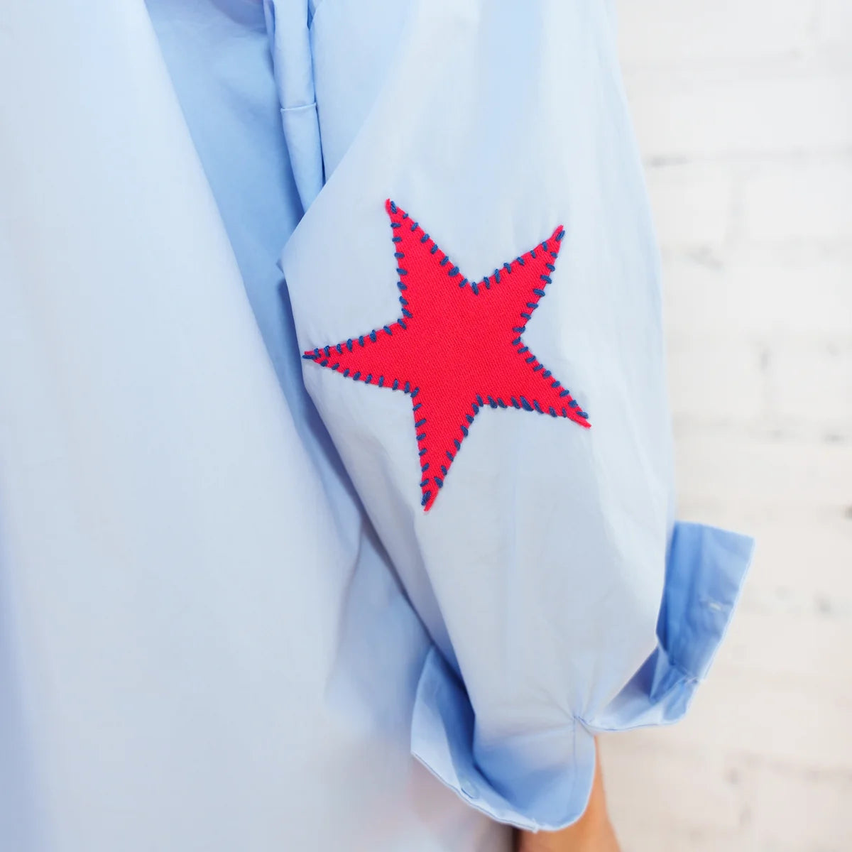 PREPPY STAR DRESS LIGHT BLUE