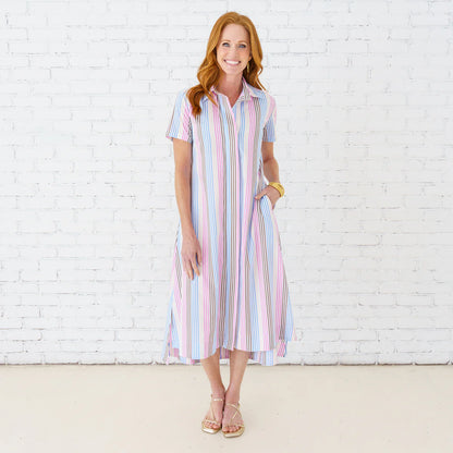SPRITZY MILLIE STRIPE DRESS