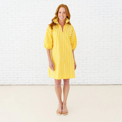 YELLOW STRIPE SLOANE DRESS