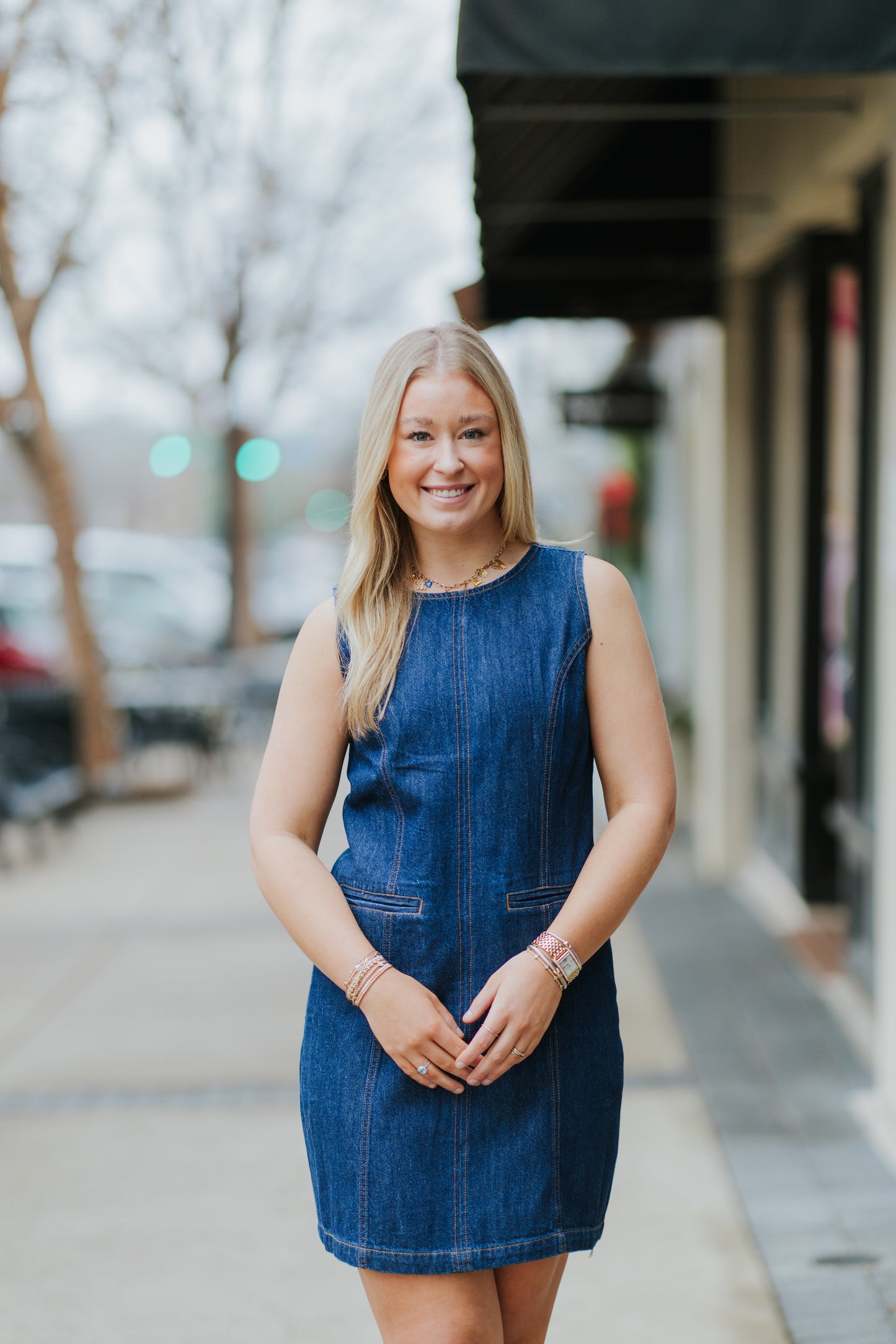 MATLIDA RAW BLUE DRESS