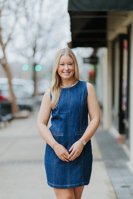 MATLIDA RAW BLUE DRESS