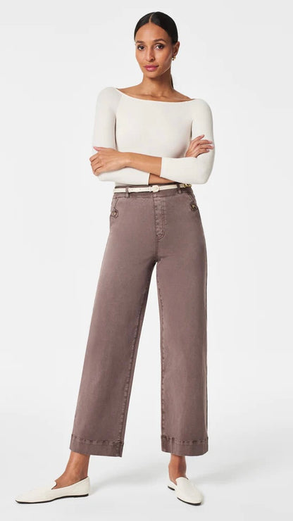 SPANX CROPPED TWILL PANT