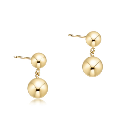 8MM BALL DROP GOLD STUDS