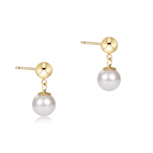 8MM BALL DROP PEARL STUDS