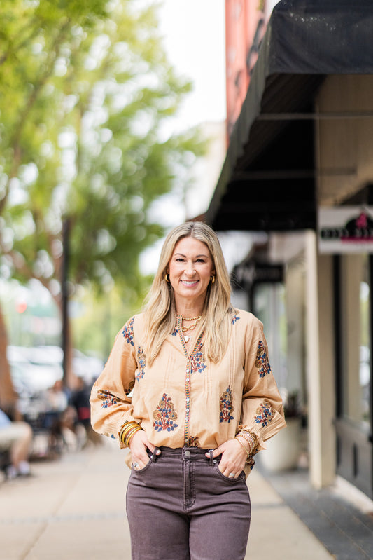CAMEL BUTTON TOP
