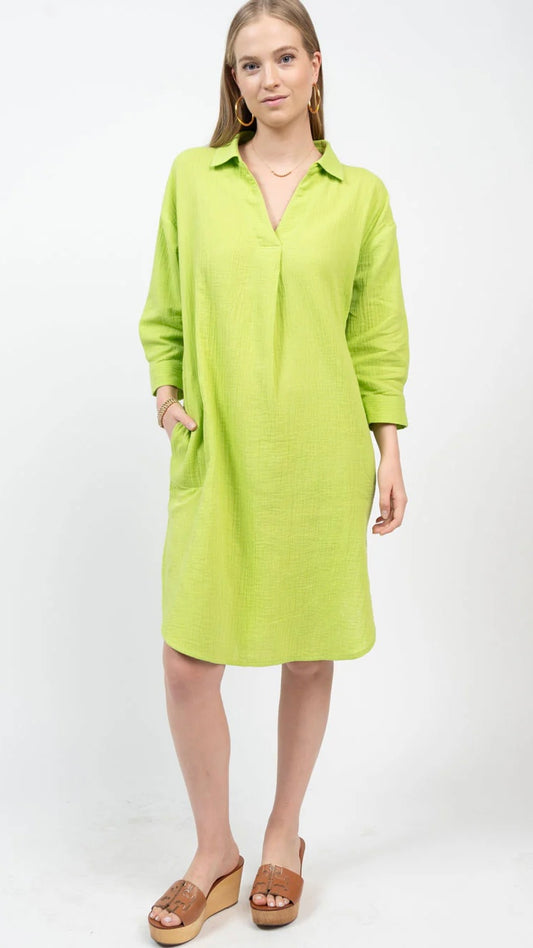 LIME POPOVER TUNIC