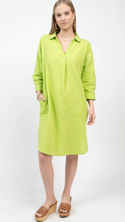 LIME POPOVER TUNIC