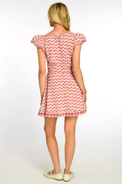 CHERIE FAN FLOWER DRESS