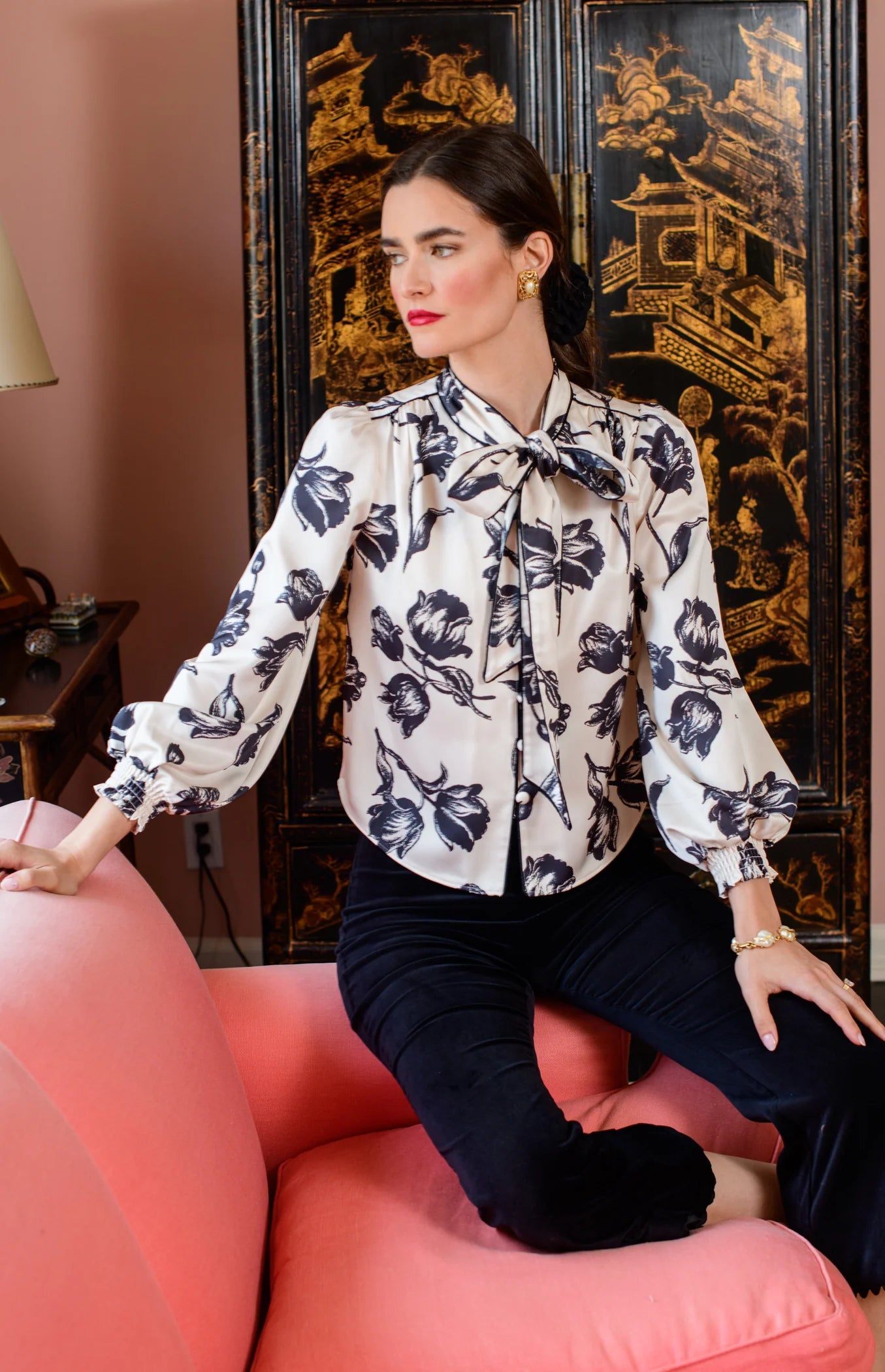 BRIT BOW BLOUSE