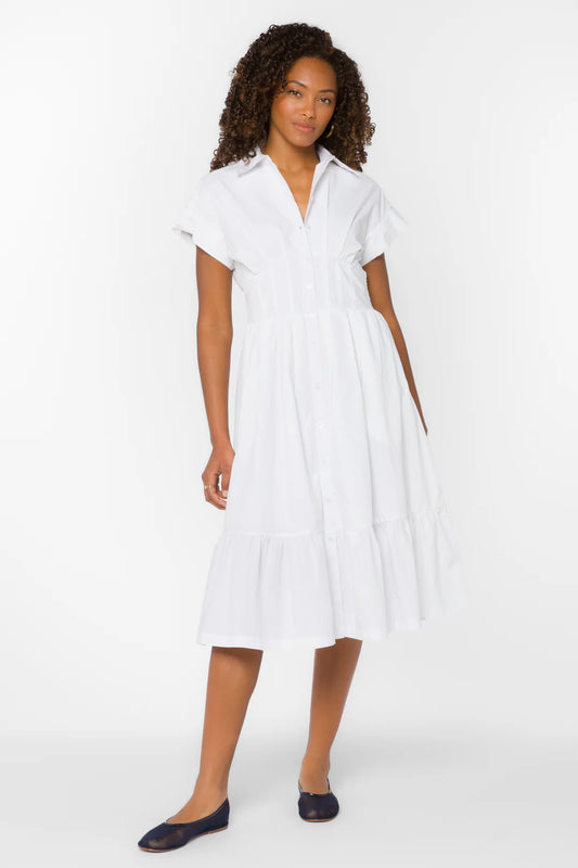 EMILY OPTIC WHITE DRESS