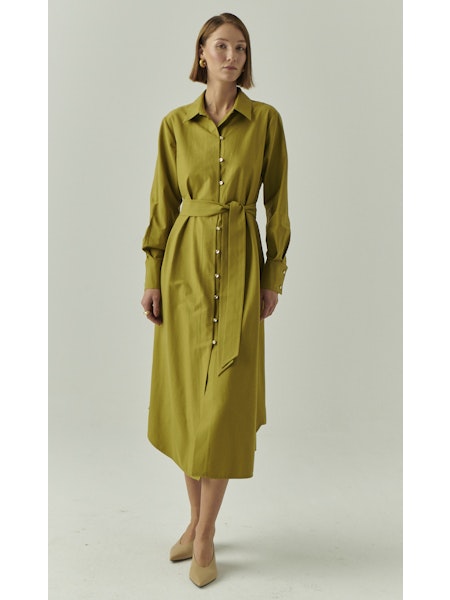 MCKINLEY DRESS IN GREEN OIL