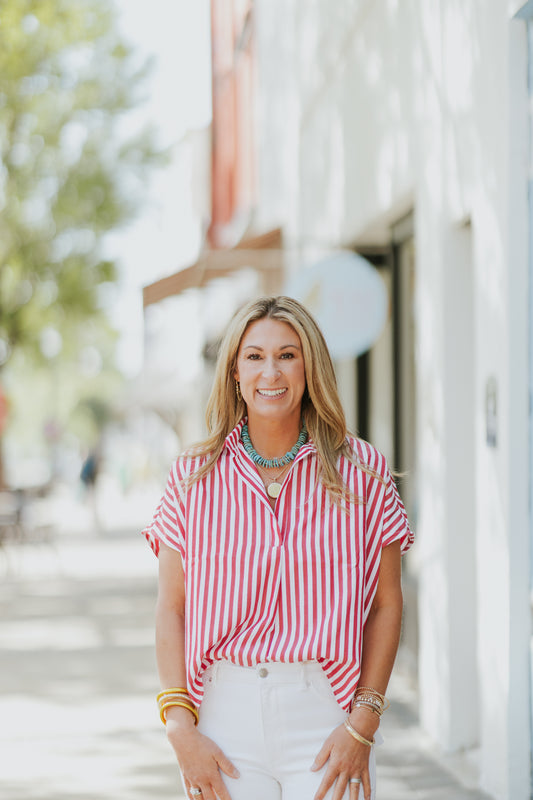 THE COSTAL POPLIN TOP
