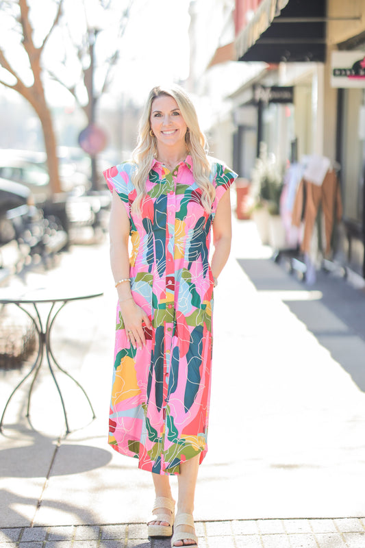 QUINCEY DRESS FLORAL WHIMSY