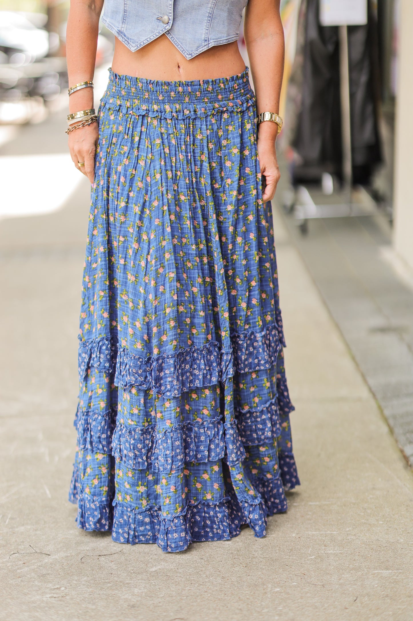 BRYNN PRINTED CHAMBRAY OATS