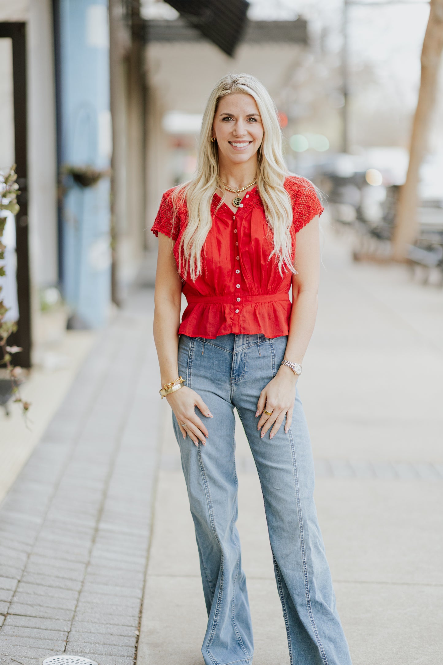 GEMMA EMBROIDERED TOP