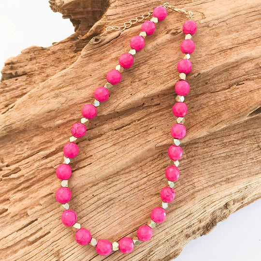STUDDED GEMSTONE NECKLACE