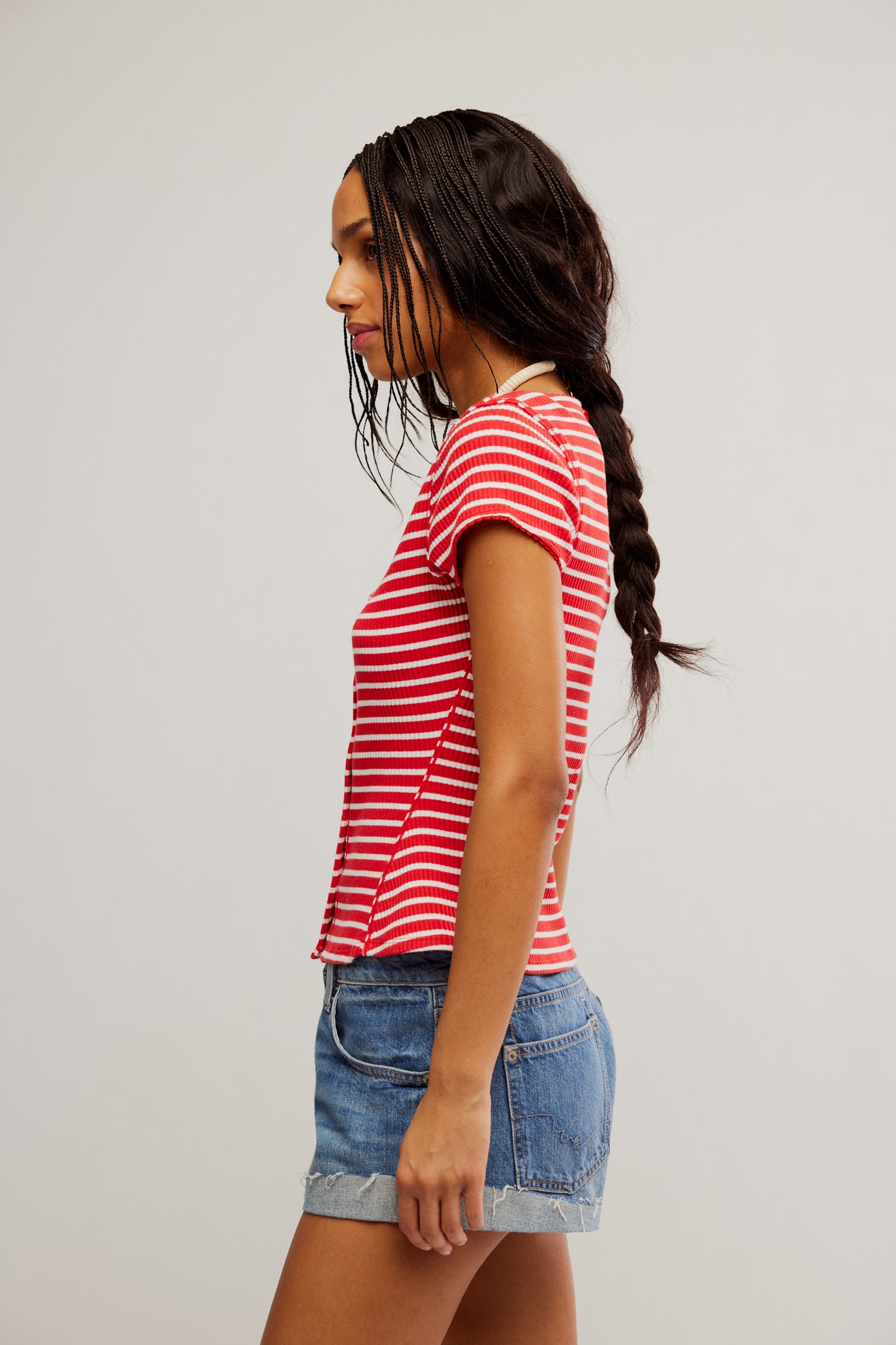 MOST WANTED STRIPED CARDI TEE