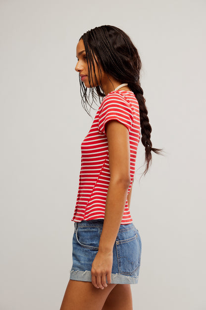 MOST WANTED STRIPED CARDI TEE