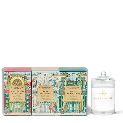 GLASSHOUSE CHRISTMAS CANDLE TRIO