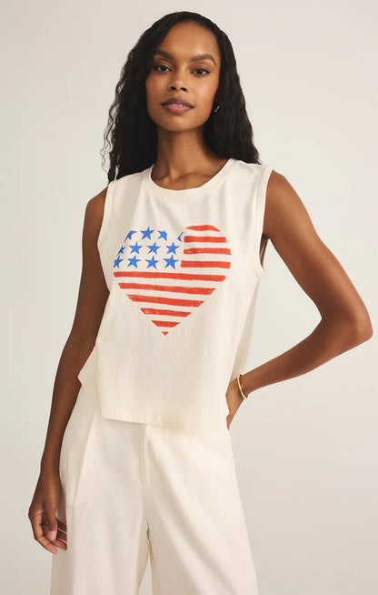 STAR AND STRIPE HEART