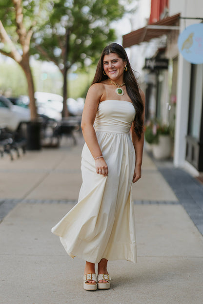 VIOLET STRAPLESS MIDI