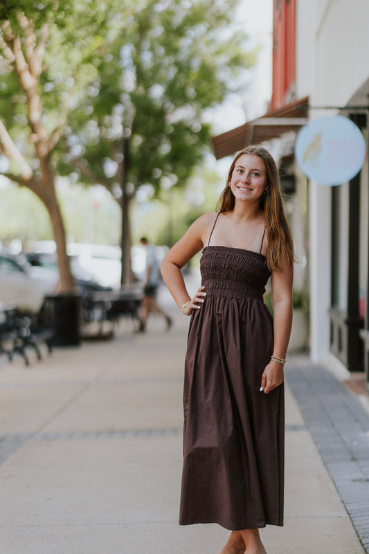 CORNELIA POPLIN MIDI DRESS