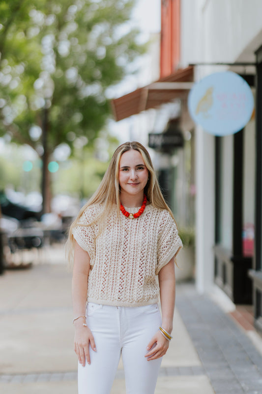 BALLAST CROCHET SWEATER TOP