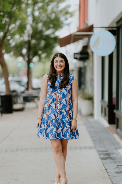 TIGER BUTTON DOWN DRESS
