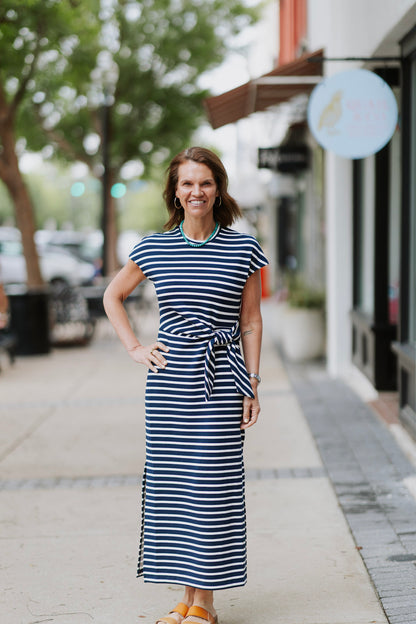 SPANX TIE WAIST MAXI DRESS