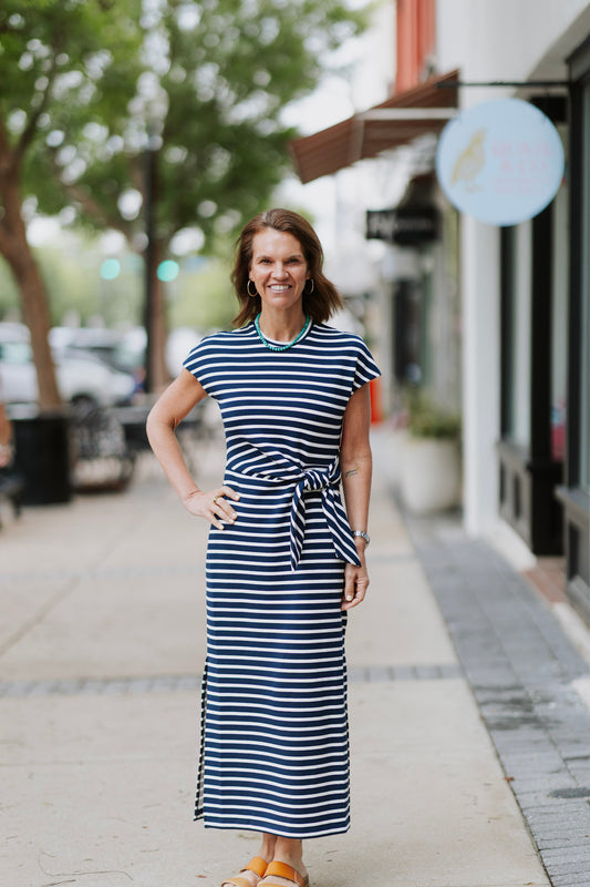 SPANX TIE WAIST MAXI DRESS