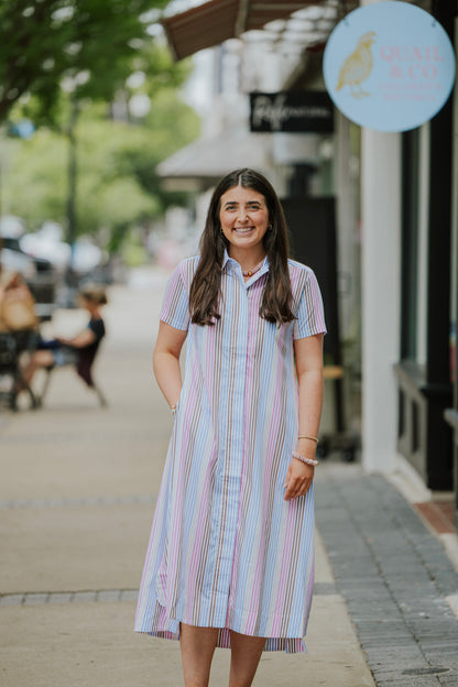 SPRITZY MILLIE STRIPE DRESS
