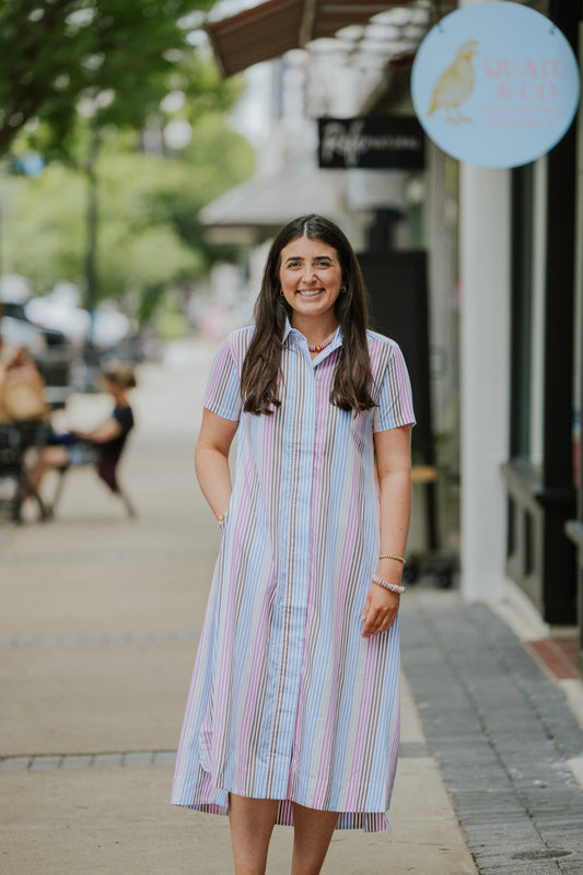 SPRITZY MILLIE STRIPE DRESS