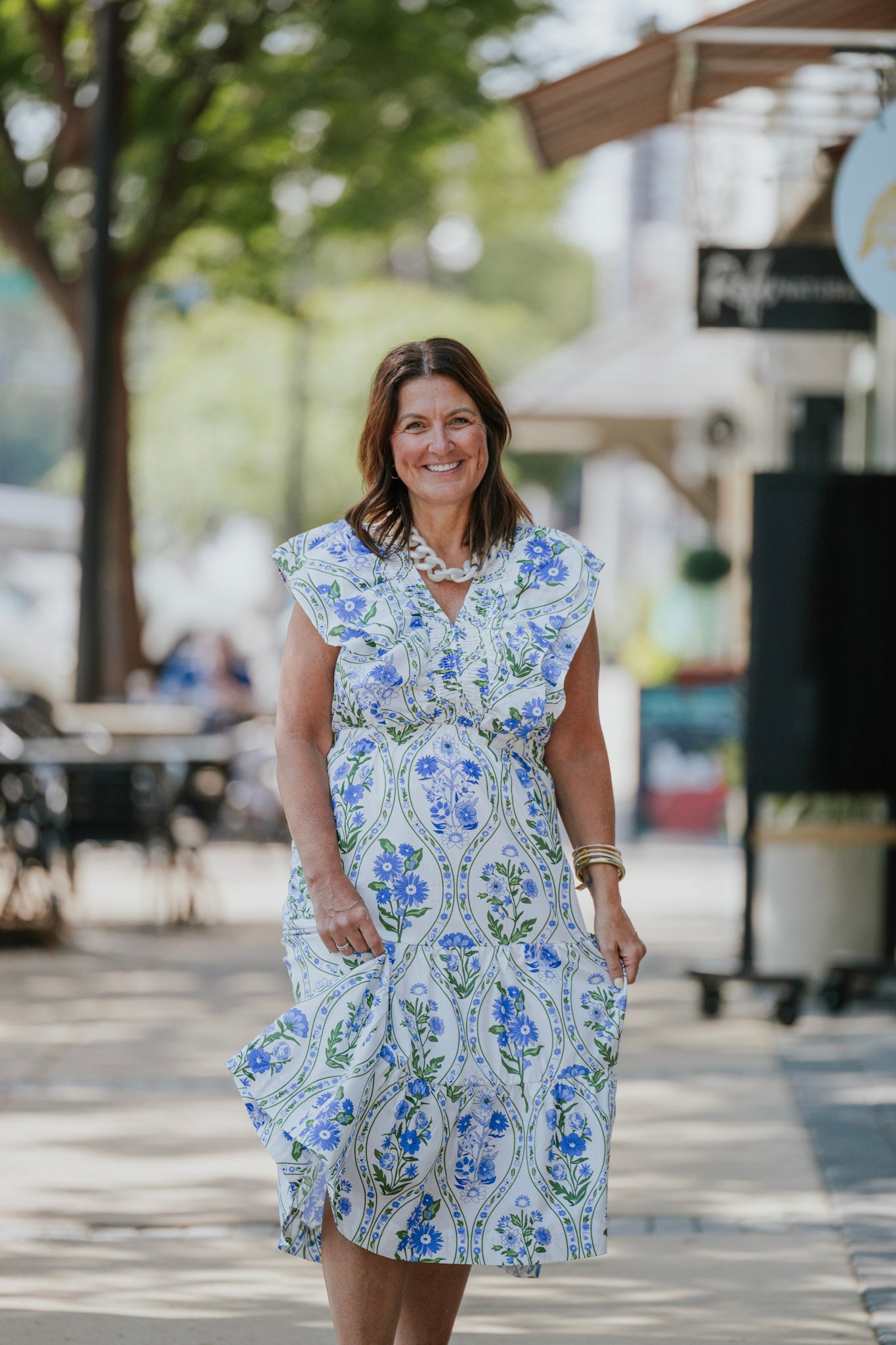 RUFFLE FLORAL DRESS