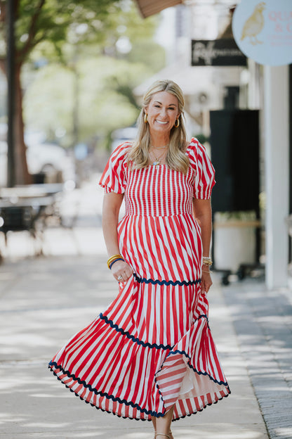 FESTIVE SMOCKED DRESS
