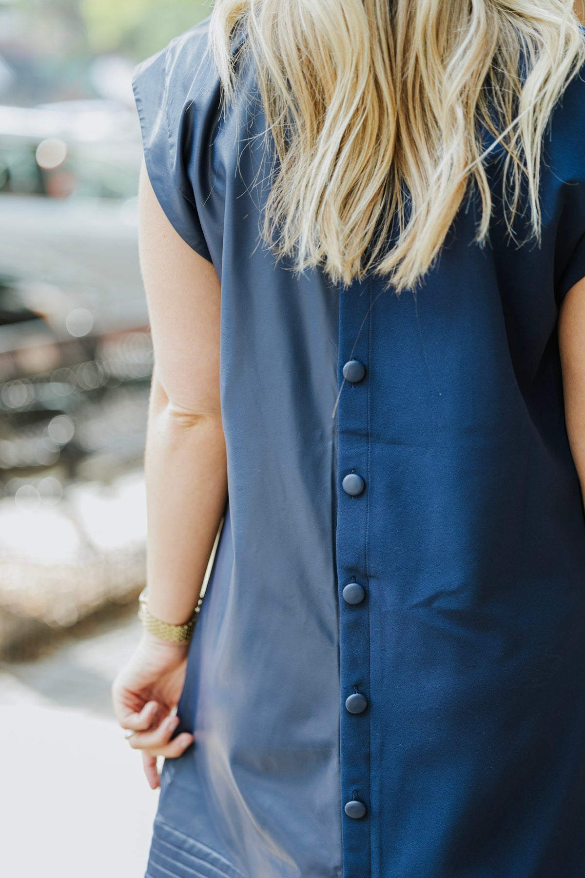 OXFORD NAVY BEATRIX DRESS