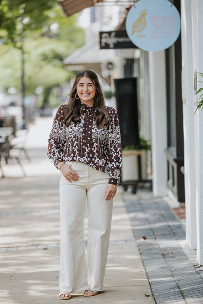 TIE NECK TOP