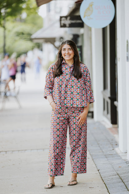 TILE  BARREL PANT