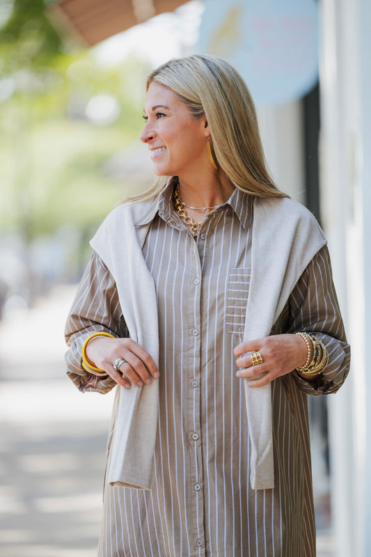 HAILEY MAXI SHIRT DRESS