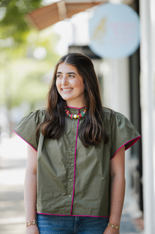CASSIE TOP OLIVE