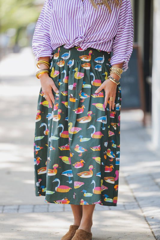 SUTTON SKIRT OLIVE DUCK
