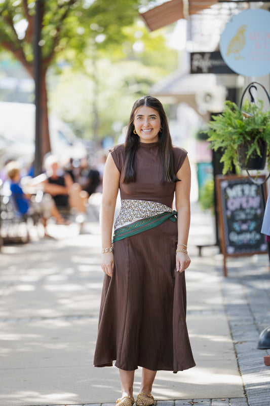 CHESTNUT LIORA DRESS