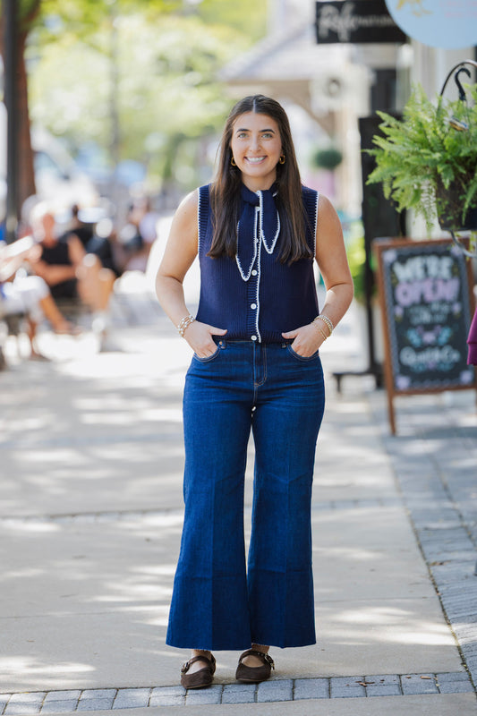 NAVY CLARA SWEATER