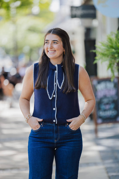 NAVY CLARA SWEATER