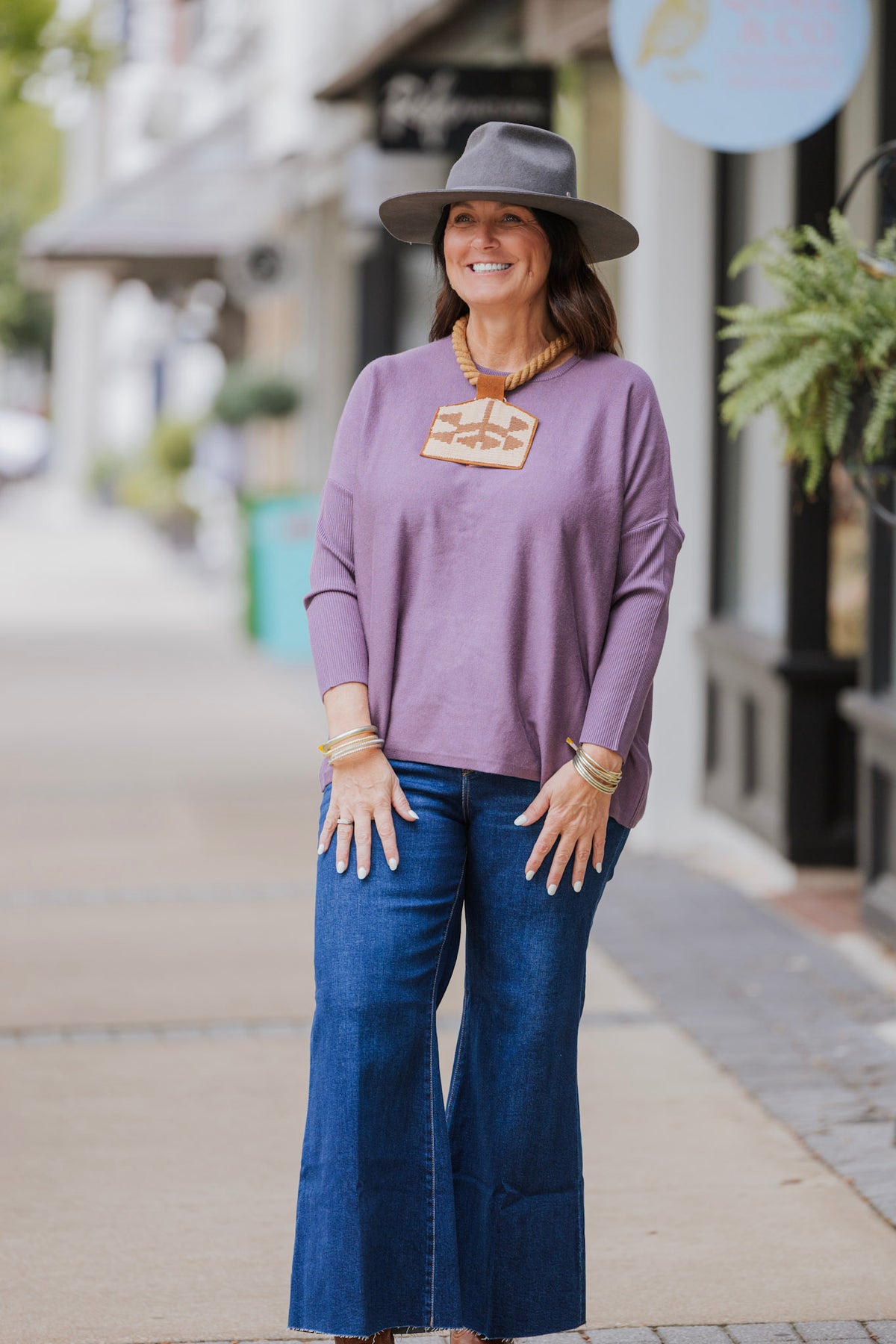 LAVENDER HAZE OVERSIZED CREW NECK